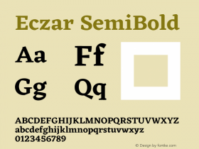 Eczar SemiBold Version 2.000图片样张