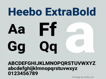 Heebo ExtraBold Version 3.001图片样张