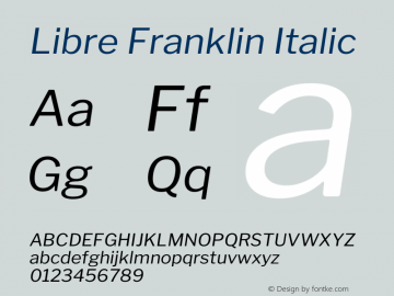 Libre Franklin Italic Version 2.000图片样张