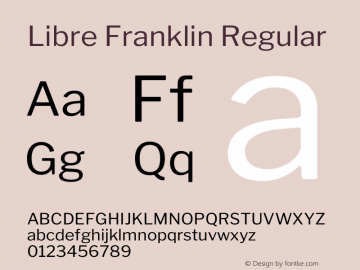 Libre Franklin Regular Version 2.000图片样张