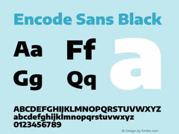 Encode Sans Black Version 3.002图片样张