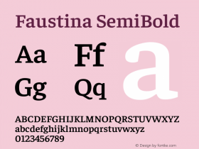 Faustina SemiBold Version 1.200图片样张