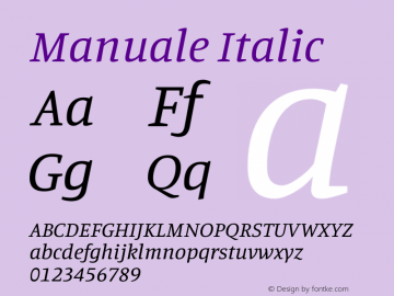 Manuale Italic Version 1.002图片样张