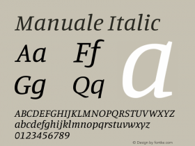 Manuale Italic Version 1.002图片样张