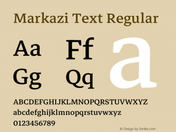 Markazi Text Regular Version 1.001图片样张