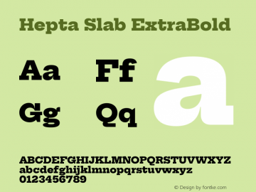 Hepta Slab ExtraBold Version 1.102图片样张