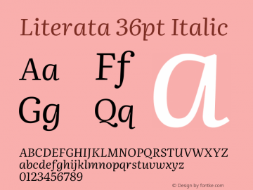 Literata 36pt Italic Version 3.002图片样张