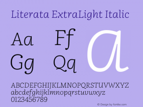 Literata ExtraLight Italic Version 3.002图片样张