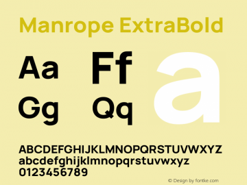 Manrope ExtraBold Version 4.504图片样张