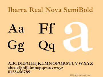 Ibarra Real Nova SemiBold Version 2.000图片样张