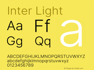 Inter Light Version 3.019;git-0a5106e0b图片样张