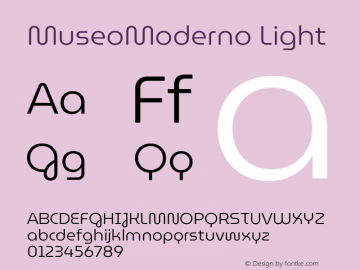 MuseoModerno Light Version 1.002图片样张