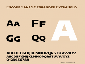 Encode Sans SC Expanded ExtraBold Version 3.002图片样张
