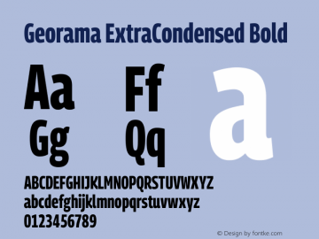 Georama ExtraCondensed Bold Version 1.001图片样张