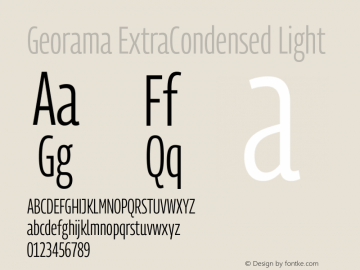 Georama ExtraCondensed Light Version 1.001图片样张