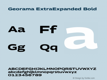 Georama ExtraExpanded Bold Version 1.001图片样张