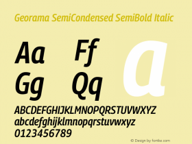 Georama SemiCondensed SemiBold Italic Version 1.001图片样张