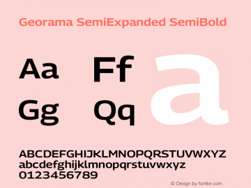 Georama SemiExpanded SemiBold Version 1.001图片样张