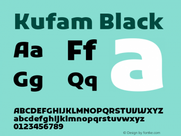 Kufam Black Version 1.301; ttfautohint (v1.8.3)图片样张