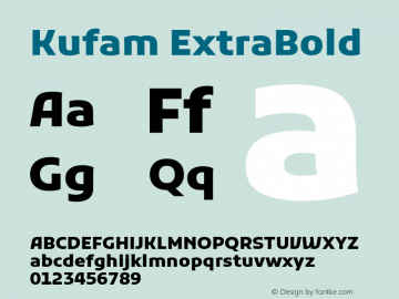 Kufam ExtraBold Version 1.301; ttfautohint (v1.8.3)图片样张