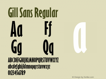 Gill Sans Regular 001.000 Font Sample