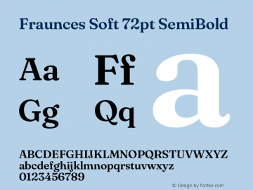 Fraunces Soft 72pt SemiBold Version 1.000;[b76b70a41]图片样张