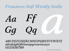 Fraunces Soft Wonky Italic Version 1.000;[b76b70a41]图片样张