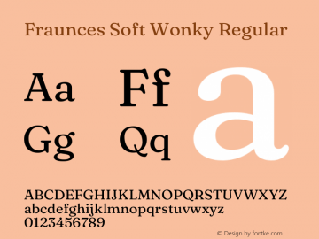 Fraunces Soft Wonky Regular Version 1.000;[b76b70a41]图片样张