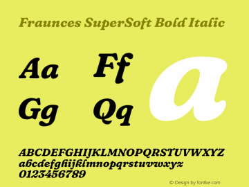 Fraunces SuperSoft Bold Italic Version 1.000;[b76b70a41]图片样张