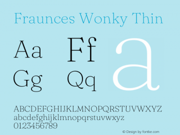 Fraunces Wonky Thin Version 1.000;[b76b70a41]图片样张