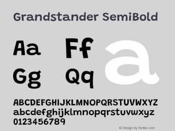 Grandstander SemiBold Version 1.200图片样张