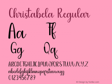 Christabela Version 1.002;Fontself Maker 3.5.1图片样张