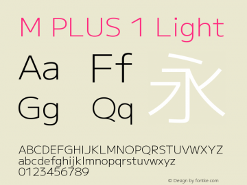 M PLUS 1 Light Version 1.001图片样张