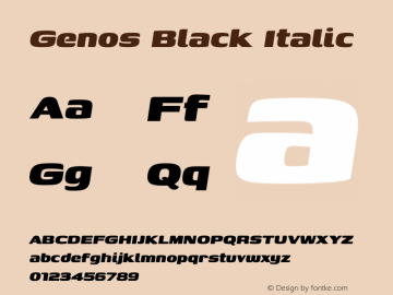 Genos Black Italic Version 1.010图片样张