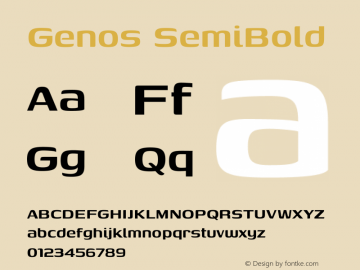 Genos SemiBold Version 1.010图片样张