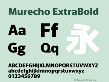 Murecho ExtraBold Version 1.010图片样张