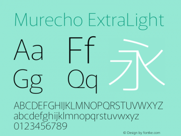 Murecho ExtraLight Version 1.010图片样张