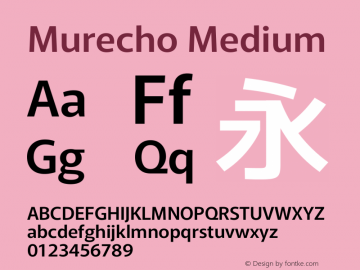 Murecho Medium Version 1.010图片样张