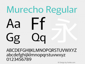 Murecho Regular Version 1.010图片样张
