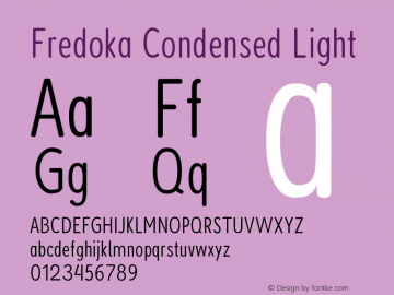 Fredoka Condensed Light Version 2.001图片样张