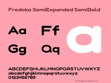 Fredoka SemiExpanded SemiBold Version 2.001图片样张