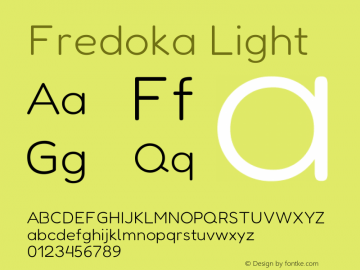 Fredoka Light Version 2.001图片样张