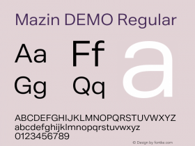 Mazin DEMO Regular Version 1.000图片样张