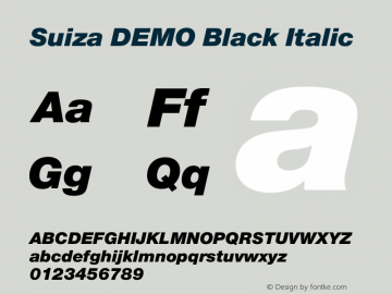 Suiza DEMO Black Italic Version 10.006图片样张