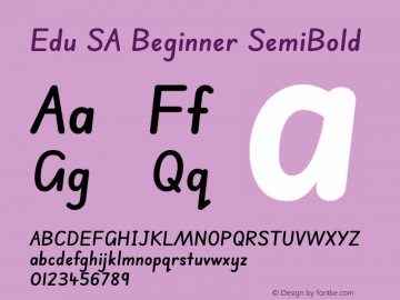 Edu SA Beginner SemiBold Version 1.003图片样张