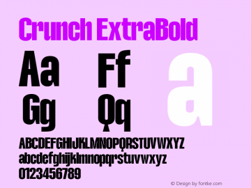 Crunch ExtraBold Version 1.000图片样张