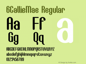 6CallieMae Version 1.00 June 11, 2013, initial release图片样张