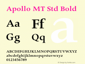 ApolloMTStd-SemiBold Version 2.116;PS 005.000;hotconv 1.0.67;makeotf.lib2.5.33168图片样张