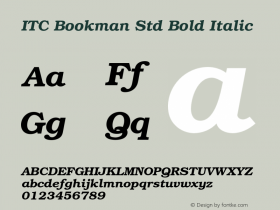 BookmanStd-DemiItalic Version 2.082;PS 005.000;hotconv 1.0.67;makeotf.lib2.5.33168图片样张