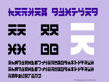 Banzai Regular Version 1.0 Font Sample